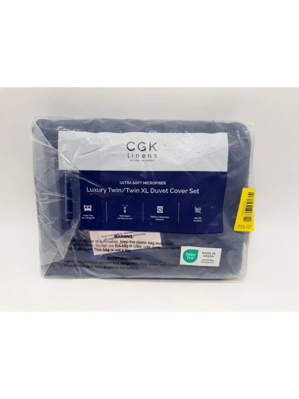 CGK Linens Luxury Twin/Twin XL Duvet Cover Set Ultra-Soft Wrinkle Resistant
